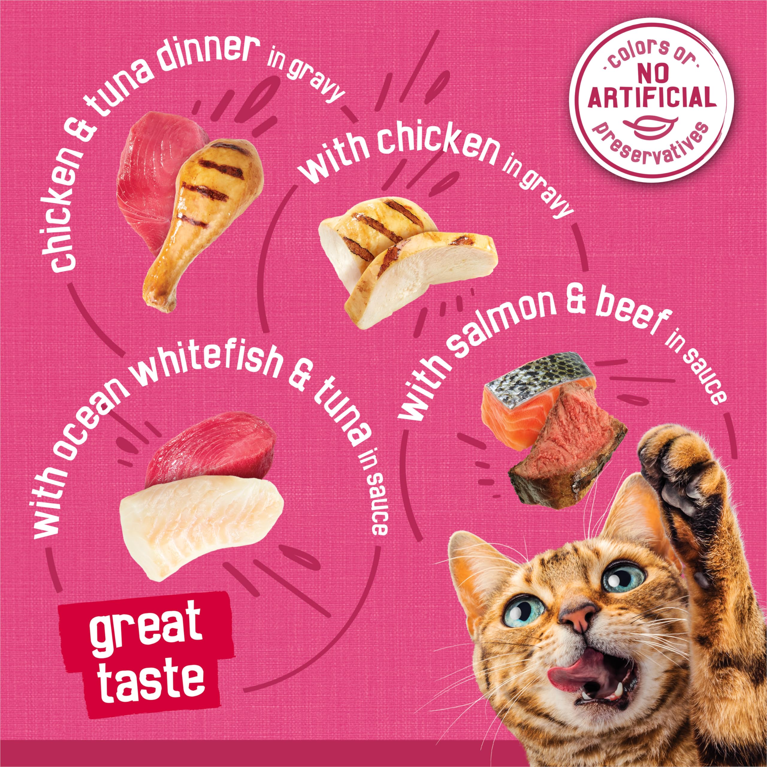 Purina Friskies Gravy Wet Cat Food Variety Pack, Surfin’ and Turfin’ Prime Filets Favorites - (Pack of 40) 5.5 oz. Cans - Image 4