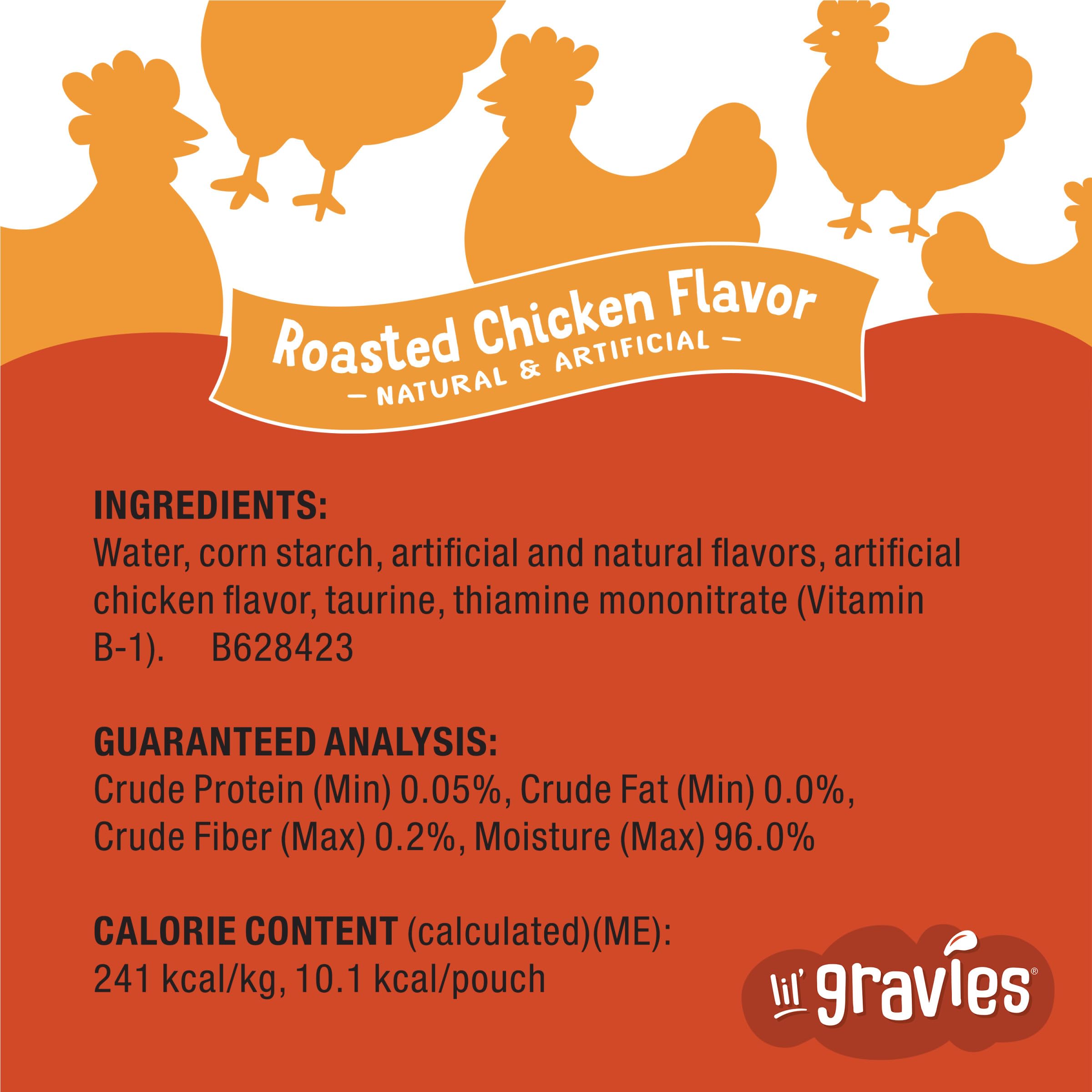 Purina Friskies Lil' Gravies Roasted Chicken Flavor Cat Food Lickable Cat Treats - (Pack of 16) 1.55 oz. Pouches - Image 5