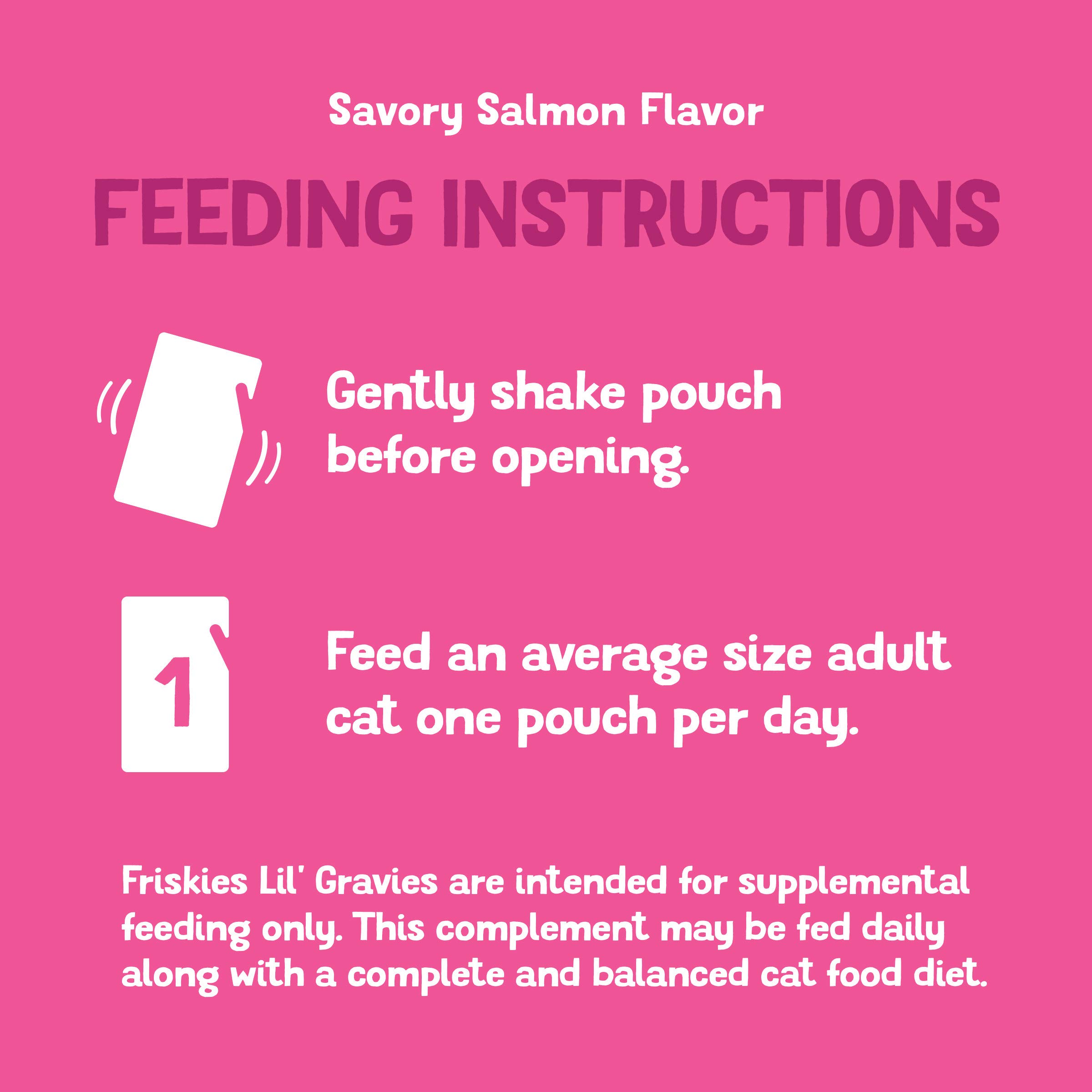 Purina Friskies Lil' Gravies Savory Salmon Flavor Cat Food Complement Lickable Cat Treats - (Pack of 16) 1.55 oz. Pouches - Image 10