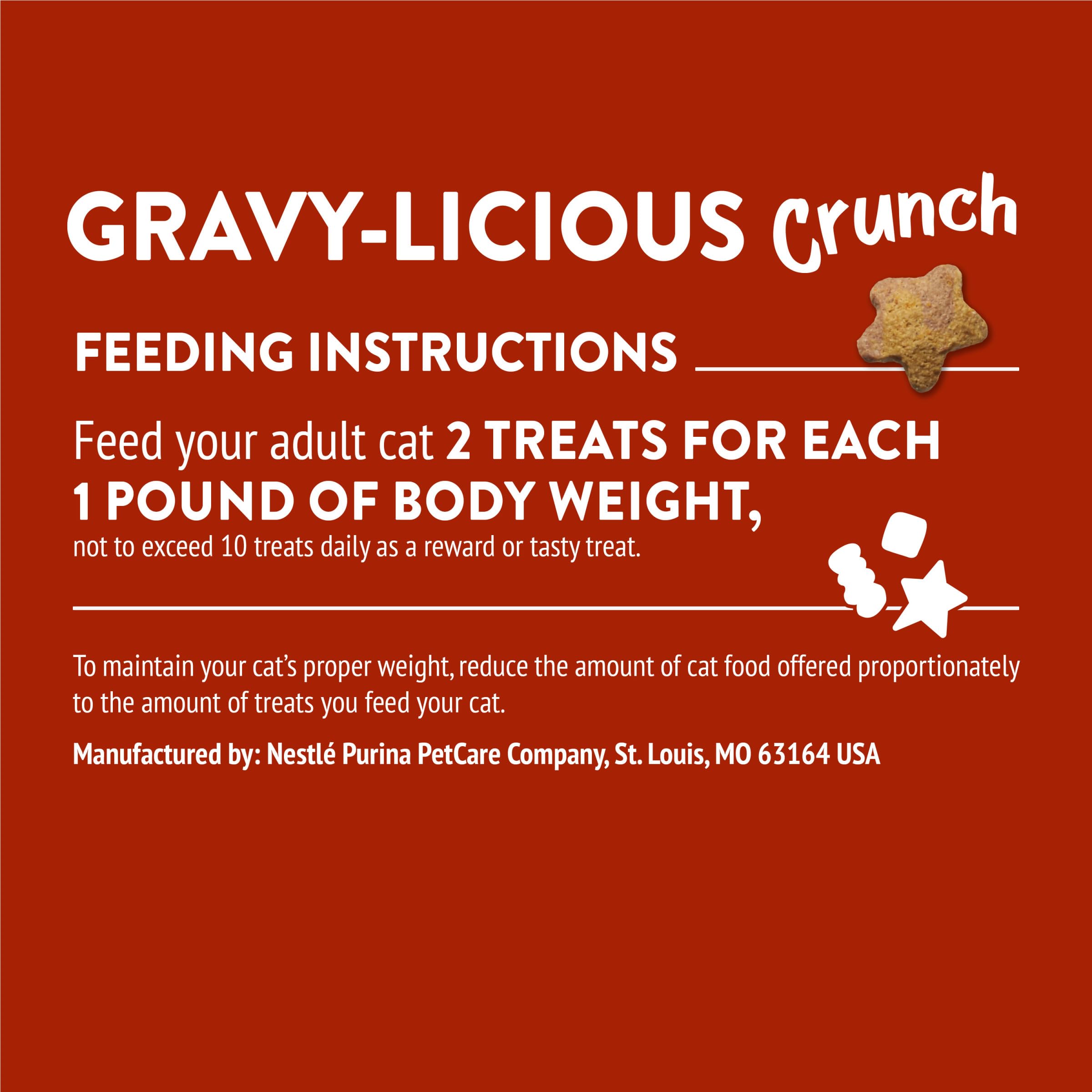 Purina Friskies Party Mix Gravy-Licious Crunch Chicken and Gravy Flavors Cat Treats - 30 oz Canister - Image 7