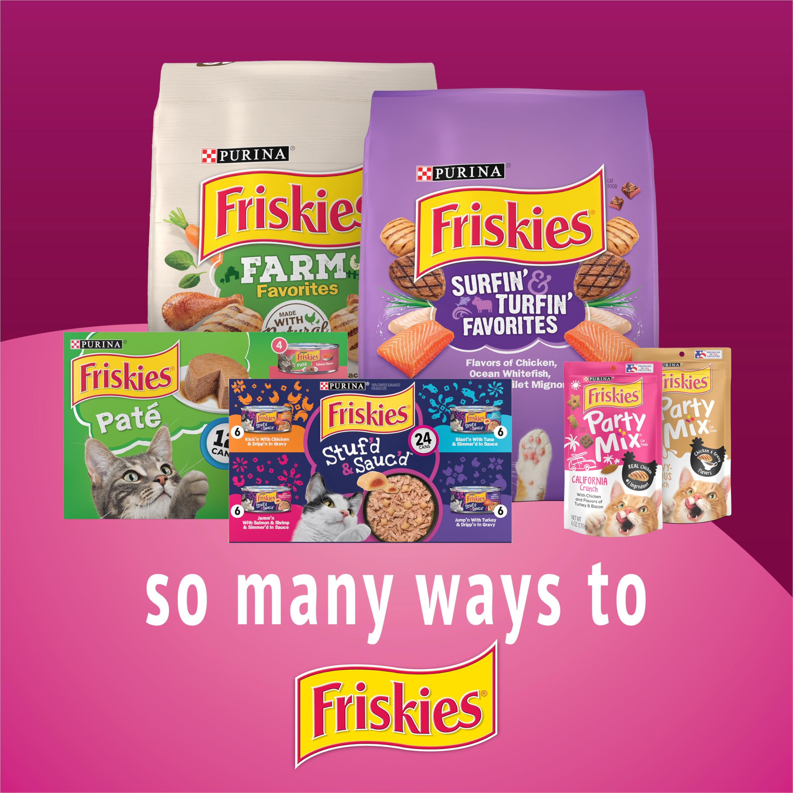 Purina Friskies Playfuls With Salmon and Shrimp Flavor Cat Treats - (Pack of 10) 2.1 oz. Pouches - Image 8