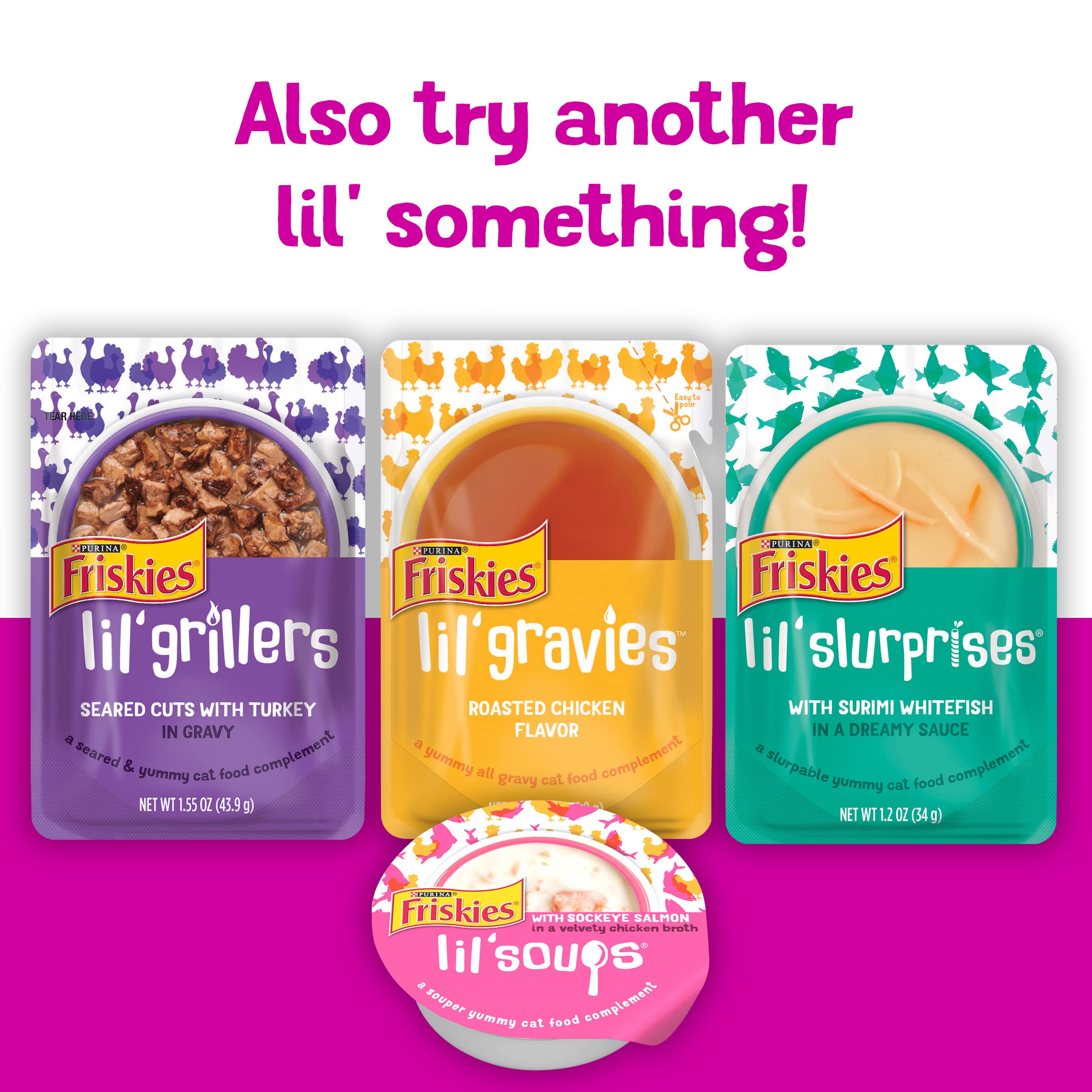 Purina Friskies Pureed Cat Food Topper, Lil’ Shakes With Enticing Chicken Lickable Cat Treats - (Pack of 16) 1.55 oz. Pouches - Image 8